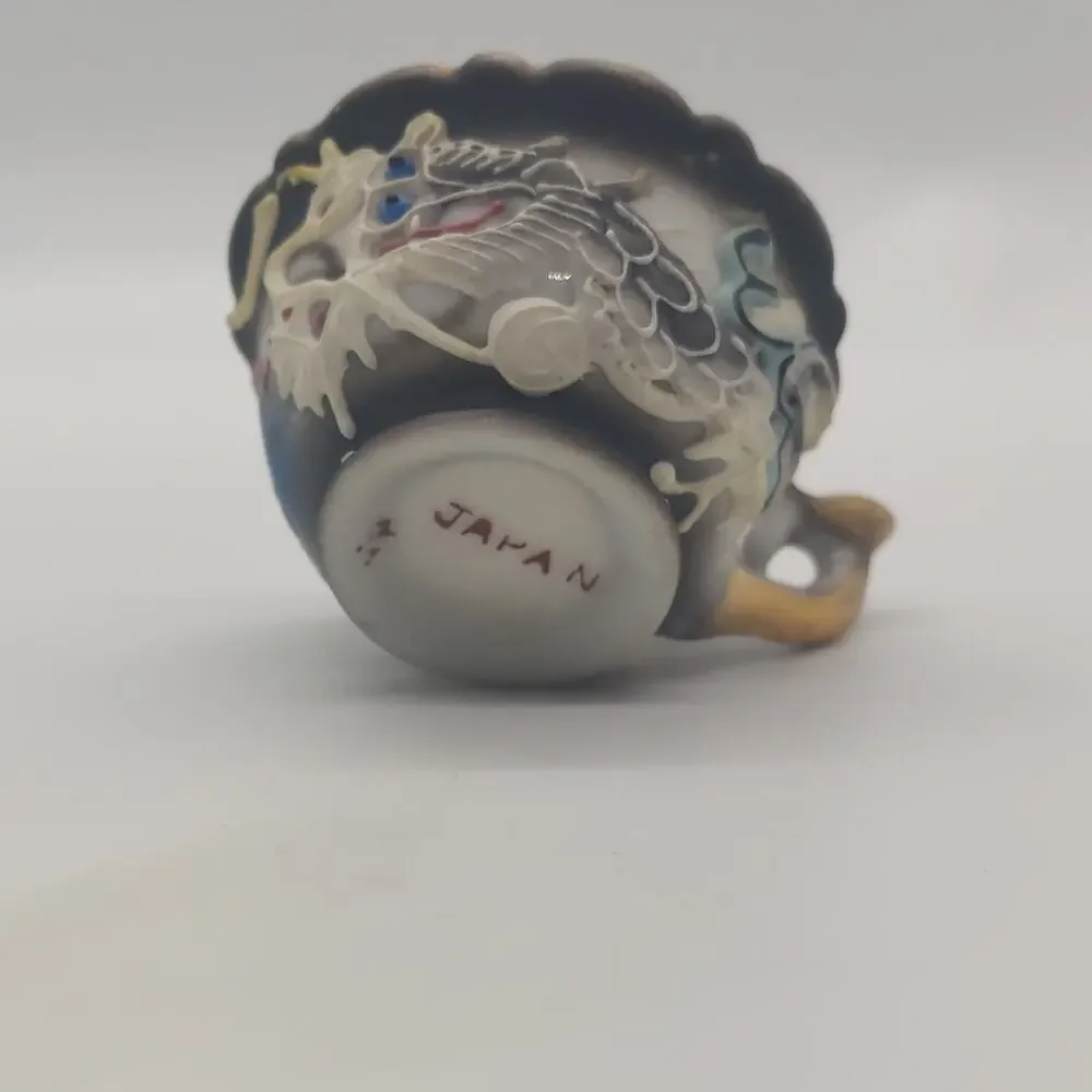 Vintage Dragonware Moriage Tea Cup and Saucer Dragon Hand Painted Made In Japan